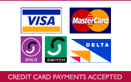 VISA, MASTERCARD, SOLO/SWITCH, DELTA